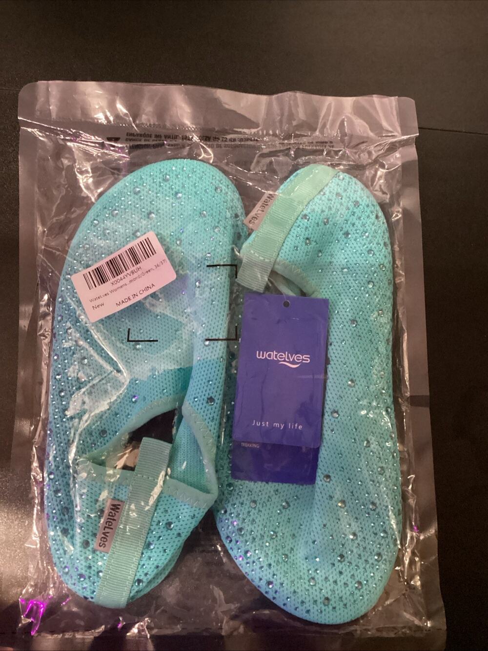 Watelves Rhinestone Water Shoes Blue Size 36/37 (Size 6 US)